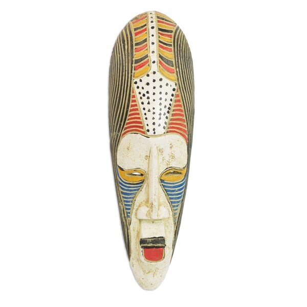 Handmade Ajala African Wood Mask (Ghana)