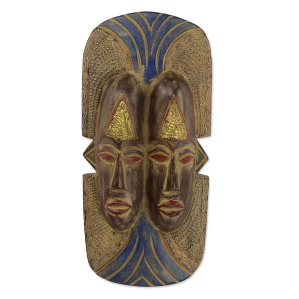 Handmade Nduka Is Life African Wood Mask (Ghana)