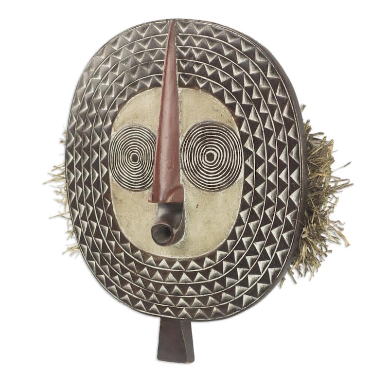 Handmade Sun Dancer African Wood Mask (Ghana)