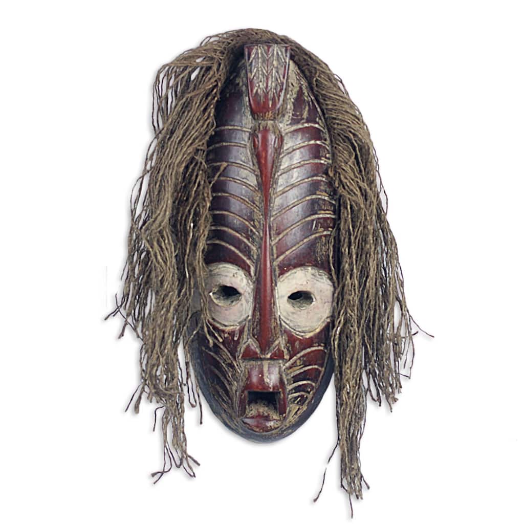 Handmade Whisper Of The Dove African Wood Mask (Ghana)