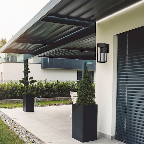 Bowie Integrated LED Matte Black Outdoor Indoor Wall Sconce