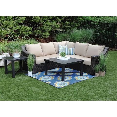 Birch Beige Aluminum and Sunbrella 5-piece Sectional