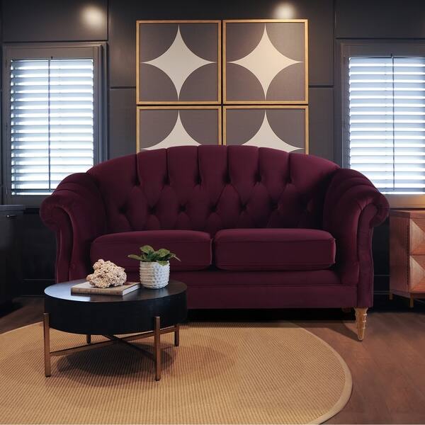 Shop Gracewood Hollow Sigogo Tufted Modern Victorian Loveseat 65