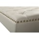 preview thumbnail 10 of 34, Chic Home Remi Square Tufted Faux Leather/Acrylic Ottoman