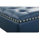 preview thumbnail 26 of 34, Chic Home Remi Square Tufted Faux Leather/Acrylic Ottoman