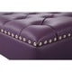 preview thumbnail 16 of 34, Chic Home Remi Square Tufted Faux Leather/Acrylic Ottoman