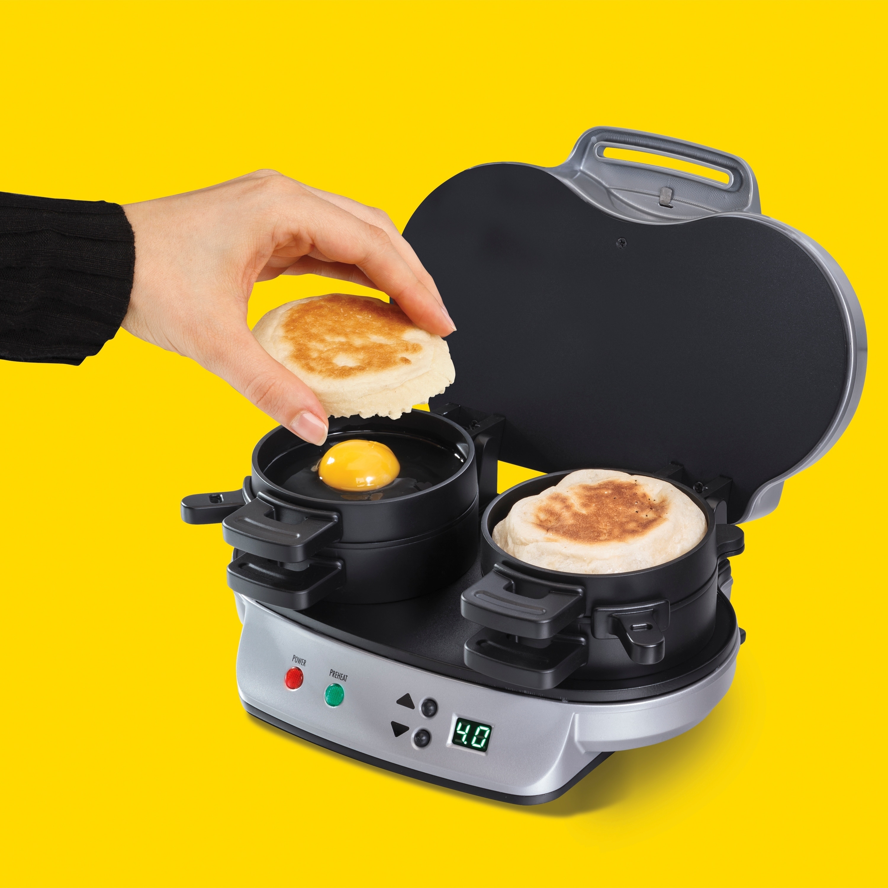 This Hamilton Beach Dual Breakfast Sandwich Maker will upgrade your  breakfast every day