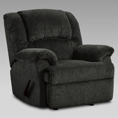 Roundhill Furniture Dual Reclining Microfiber Reclining Chair, Allure Grey