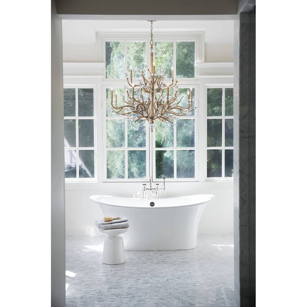 Fredrick Ramond Eve 12-Light Chandelier in Champagne Gold