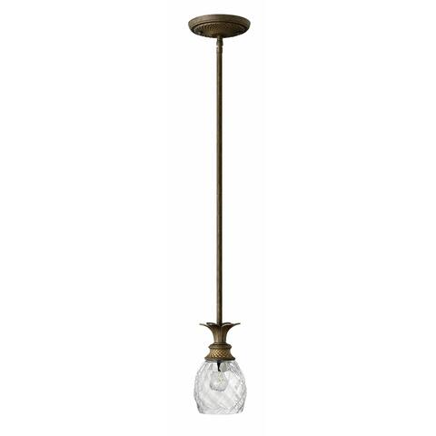 Hinkley Plantation 1-Light Mini Pendant in Pearl Bronze