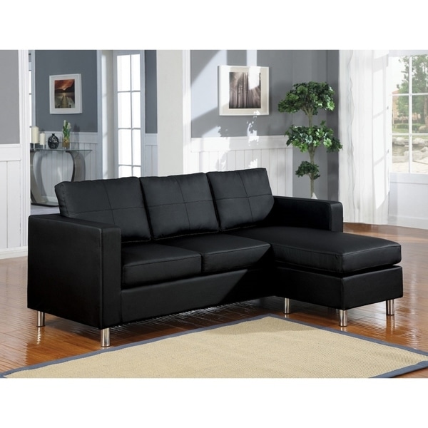 Skuodas Reversible Sectional Sofa Upholstered in PU Leather
