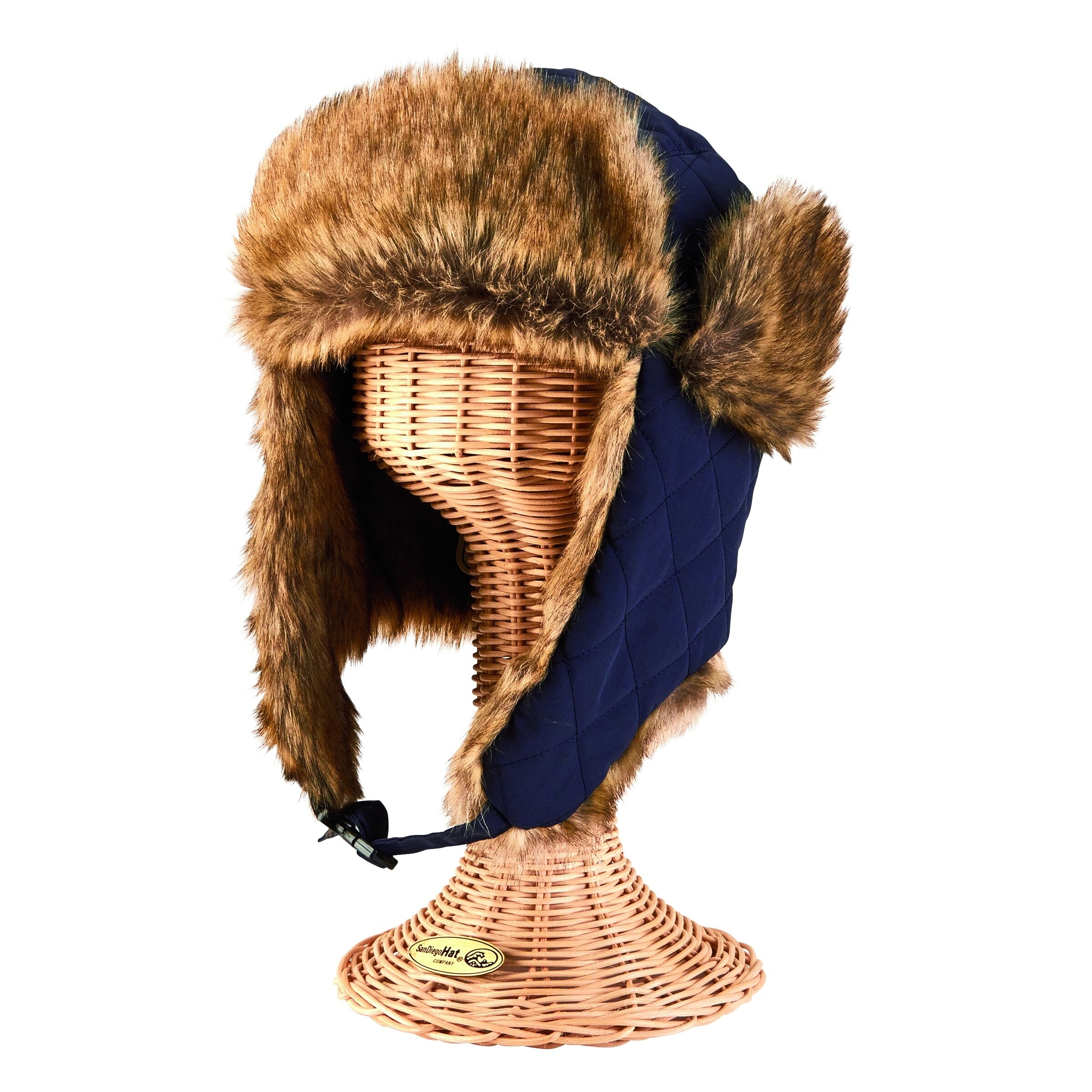 mens navy trapper hat