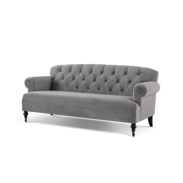 Gracewood Hollow Alfonzo Tufted Sofa With Rolled Arms And Gracewood Hollow Alfonzo Tufted Sofa