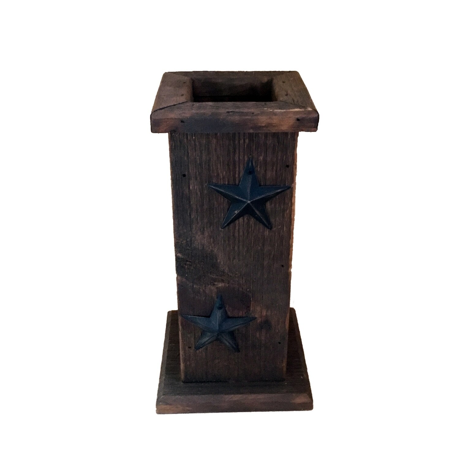 Shop Primitive Wooden Decorative Vase W Rustic Stars Stained