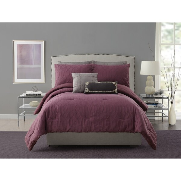 ayesha curry aubergine matelasse comforter collectio