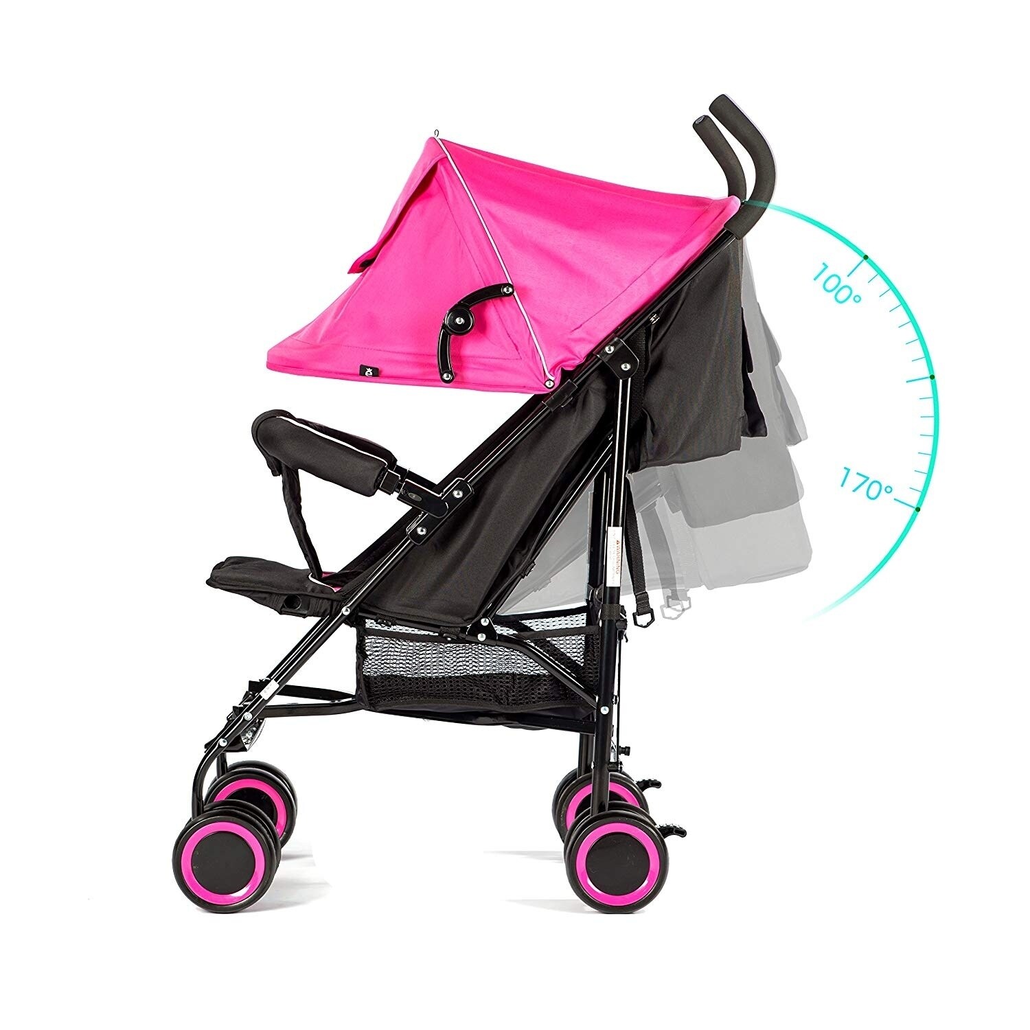 pink lightweight stroller