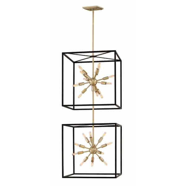 slide 1 of 1, Hinkley Aros 24-Light Chandelier in Black