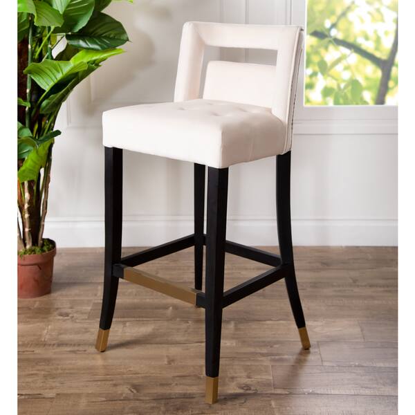Shop Abbyson Jemma Velvet Bar Stool On Sale Overstock 25572825