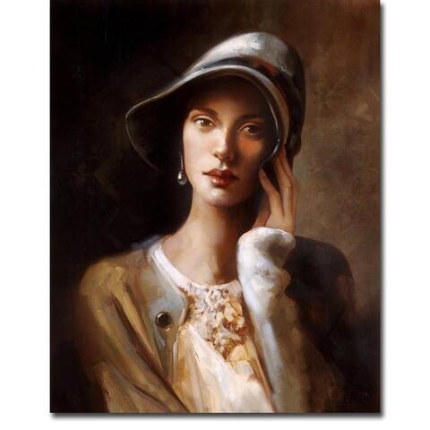Pearl Earring by Ron Di Scenza Gallery Wrapped Canvas Giclee Art (18 in x 15 in, Ready to Hang)