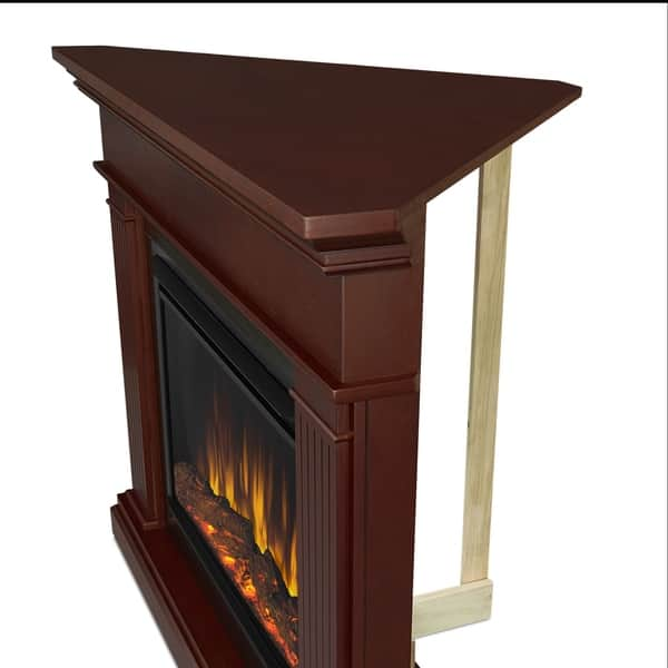 Shop Kennedy Grand Corner Electric Fireplace In Dark Walnut Free