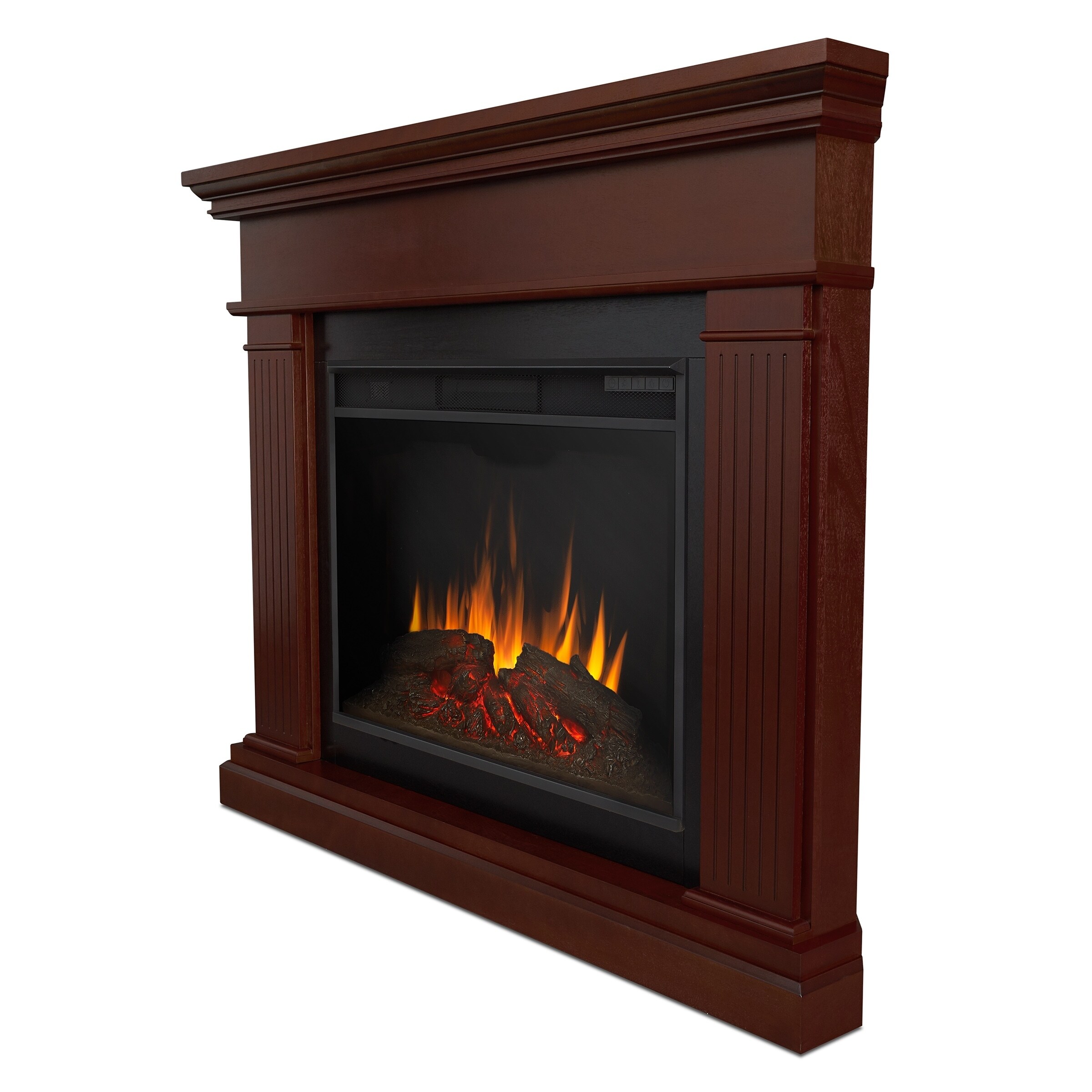 Shop Kennedy Grand Corner Electric Fireplace In Dark Walnut Free