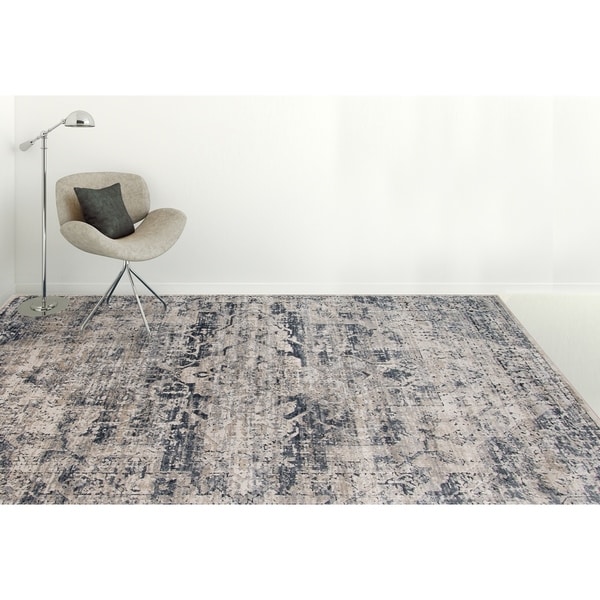 Rotterdam Classic Ivory Chenille/ Poly Area Rug - 7'11" x 9'10"