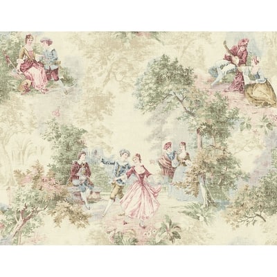 Vintage Toile Wallpaper