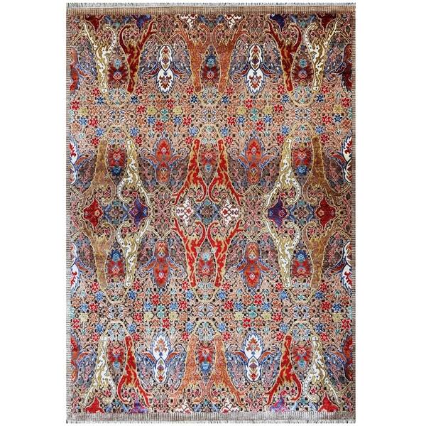 slide 1 of 3, Handmade One-of-a-Kind Khotan Wool Rug (India) - 8' x 10'