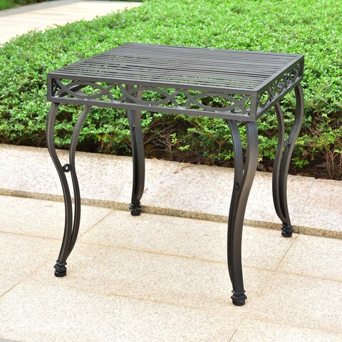 International Caravan Segovia Iron Outdoor End Table