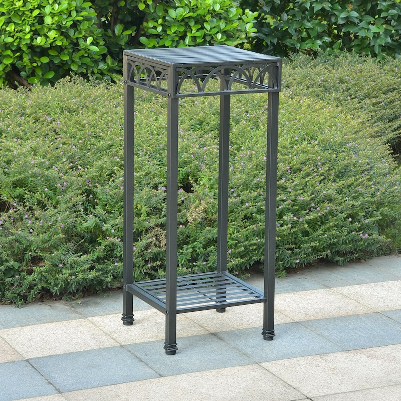 Segovia 2-Tier Iron Indoor/Outdoor Plant Stand
