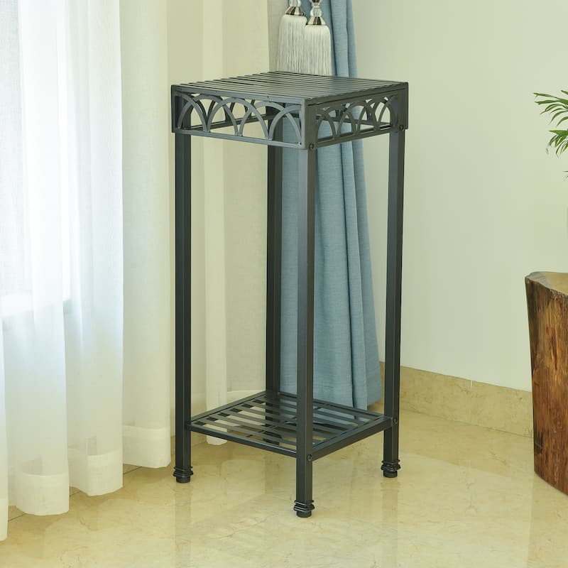 Segovia 2-Tier Iron Indoor/Outdoor Plant Stand