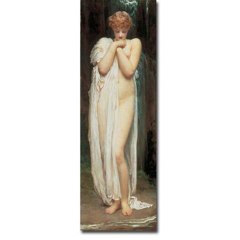 The Nymph of the River by Frederic Leighton Gallery Wrapped Canvas Giclee Art (36 in x 12 in, Ready to Hang)