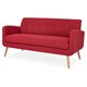 preview thumbnail 31 of 37, Carson Carrington Klaipeda Mid-century Modern Sofa Cherry Red