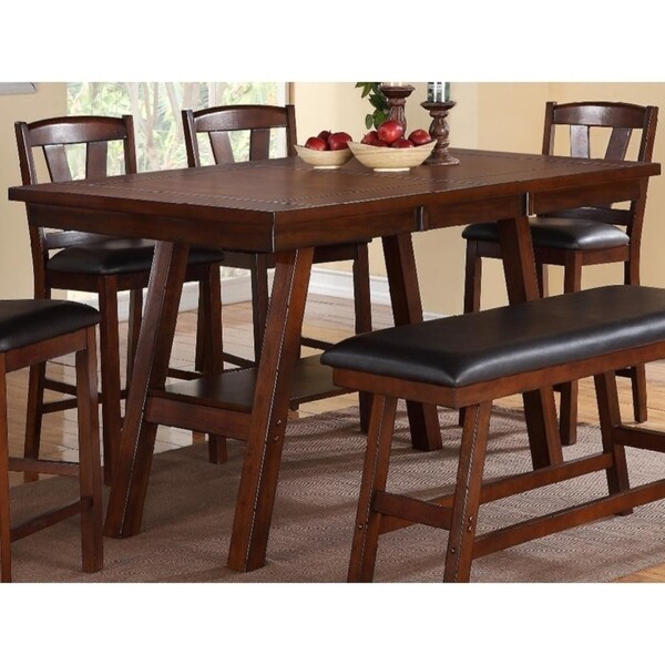 Shop Quincy Rubberwood Counter Height Dining Table Free Shipping