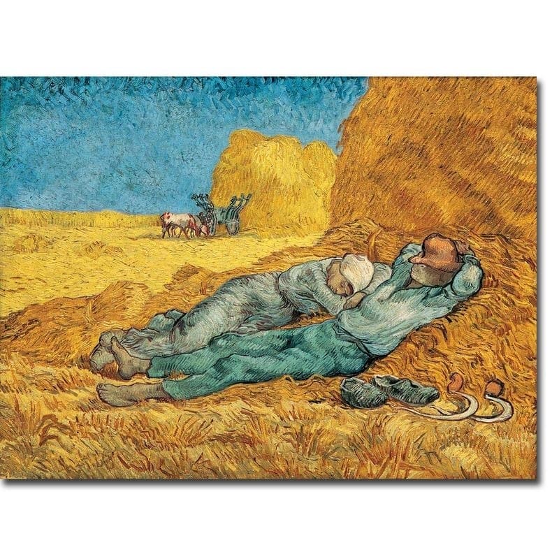La Meridienne (The Siesta) by Vincent Van Gogh Gallery Wrapped Canvas Giclee Art (24 in x 32 in, Ready to Hang)