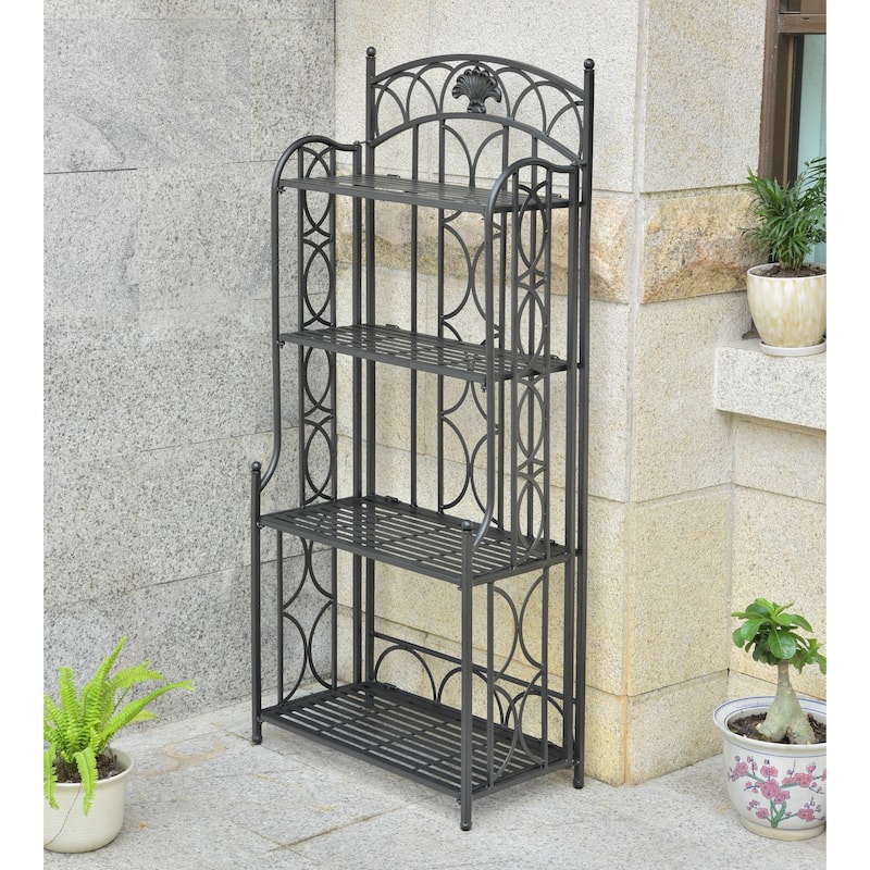 Segovia 4-Tier Iron Folding Bakers Rack