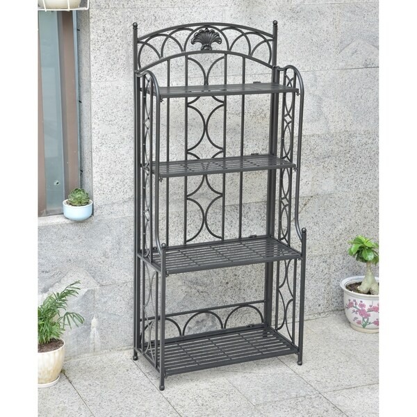 Segovia 4 Tier Iron Folding Bakers Rack