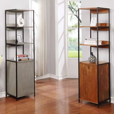 Soby Contemporary 3-Shelf Metal Storage Bookshelf by Furniture of America