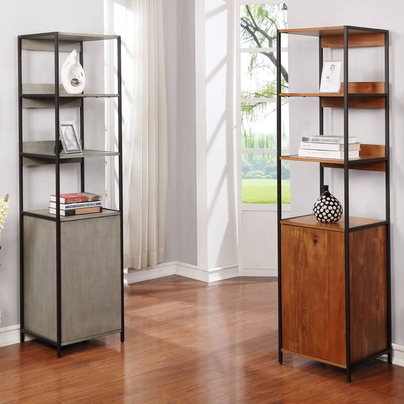 Soby Contemporary 3-Shelf Metal Storage Bookshelf by Furniture of America