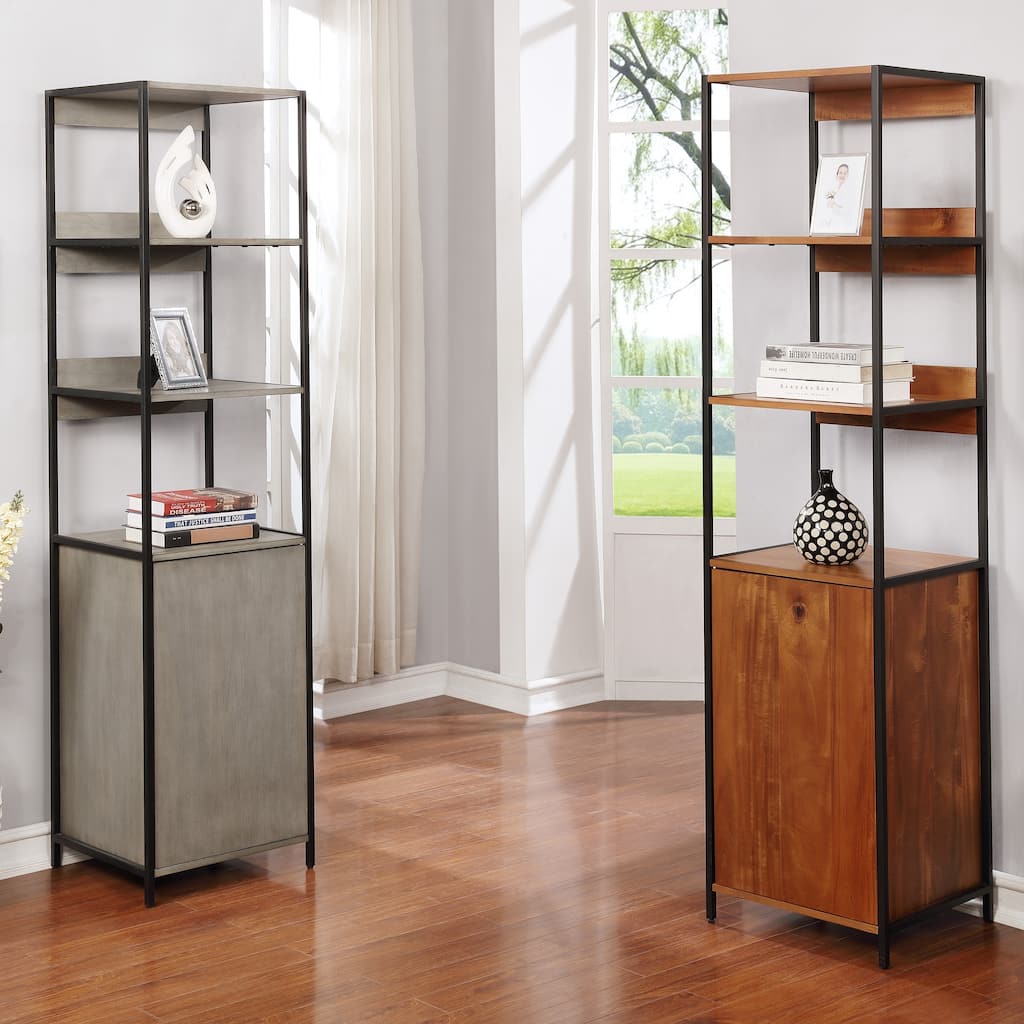 Soby Contemporary 3-Shelf Metal Storage Bookshelf by Furniture of America