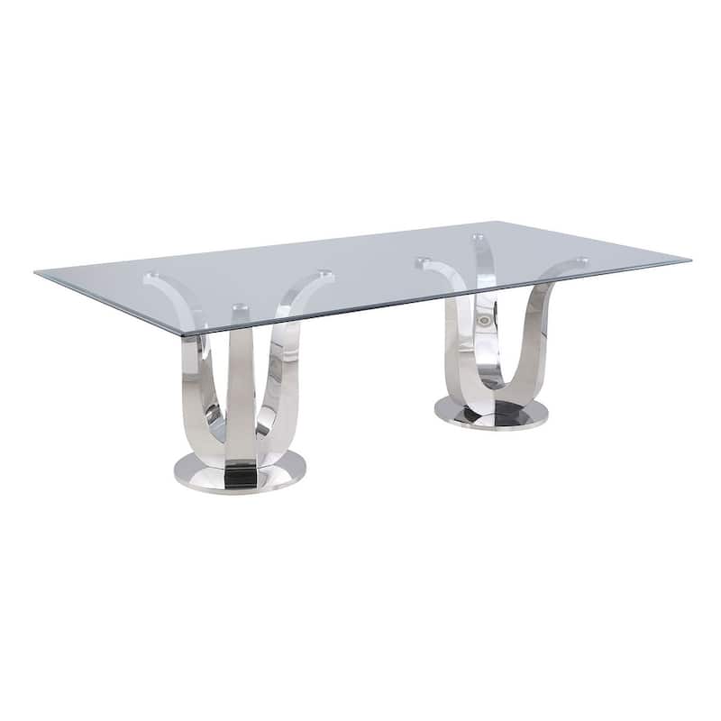 Somette Amelia Double Pedestal 5-Piece Dining Set