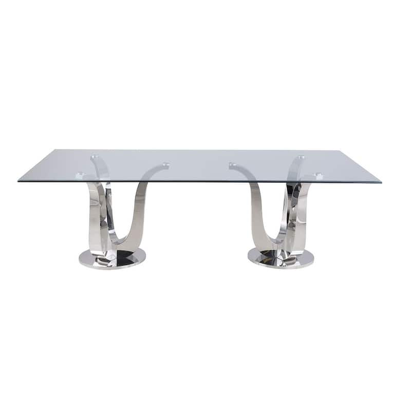 Somette Amelia Double Pedestal 5-Piece Dining Set