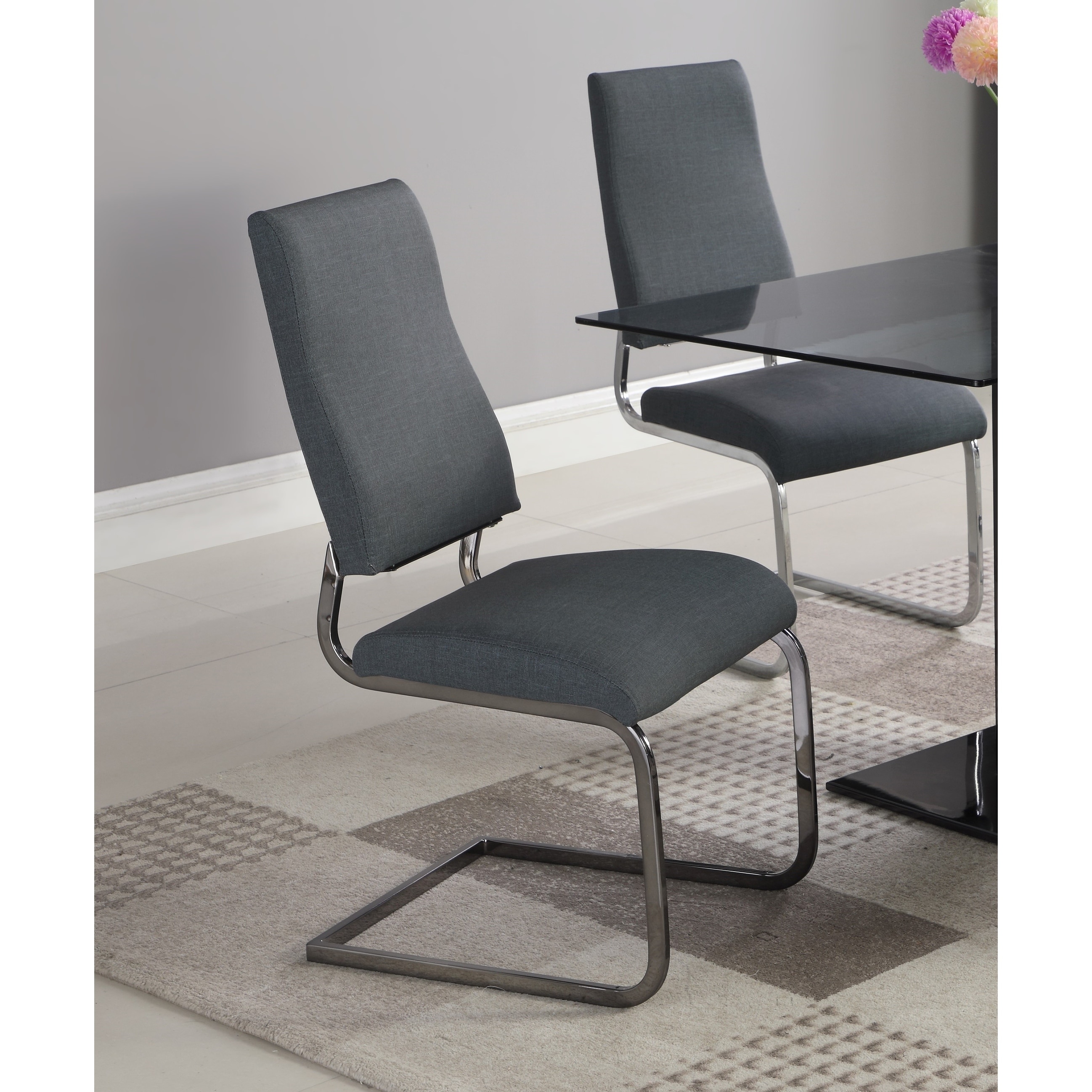 Grey cantilever 2024 chairs