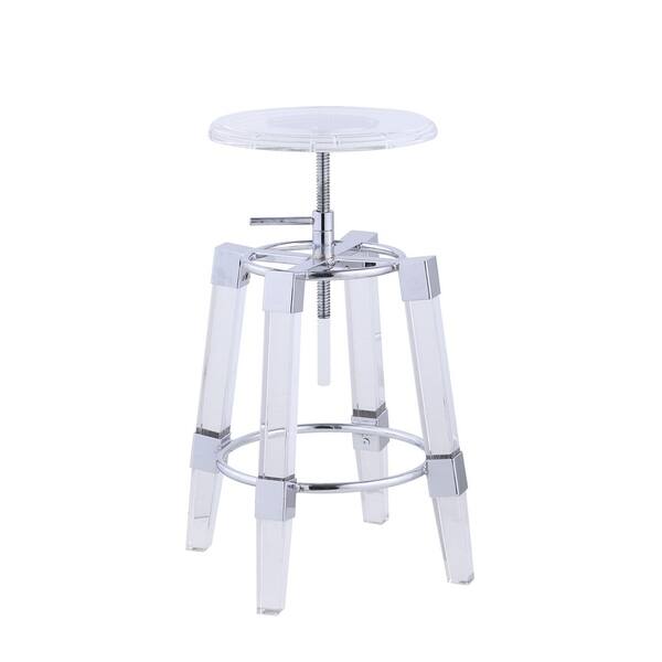 slide 1 of 8, Somette 8304 Adjustable Stool with Acrylic Seat Clear