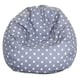 preview thumbnail 6 of 15, Majestic Home Goods Ikat dot Classic Bean Bag Chair Small/Large Large - Gray