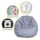 preview thumbnail 7 of 15, Majestic Home Goods Ikat dot Classic Bean Bag Chair Small/Large