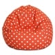 preview thumbnail 16 of 15, Majestic Home Goods Ikat dot Classic Bean Bag Chair Small/Large Small - Orange