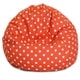 preview thumbnail 8 of 15, Majestic Home Goods Ikat dot Classic Bean Bag Chair Small/Large Large - Orange