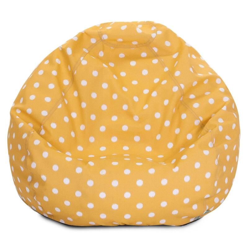 Majestic Home Goods Ikat dot Classic Bean Bag Chair Small/Large - Small - Citrus