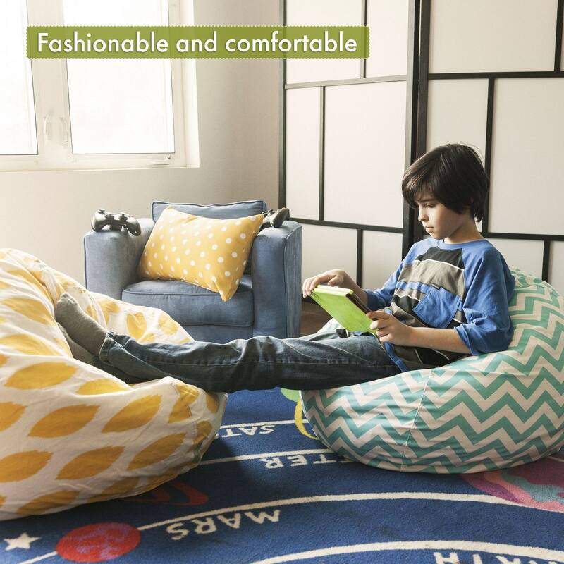 Majestic Home Goods Ikat dot Classic Bean Bag Chair Small/Large